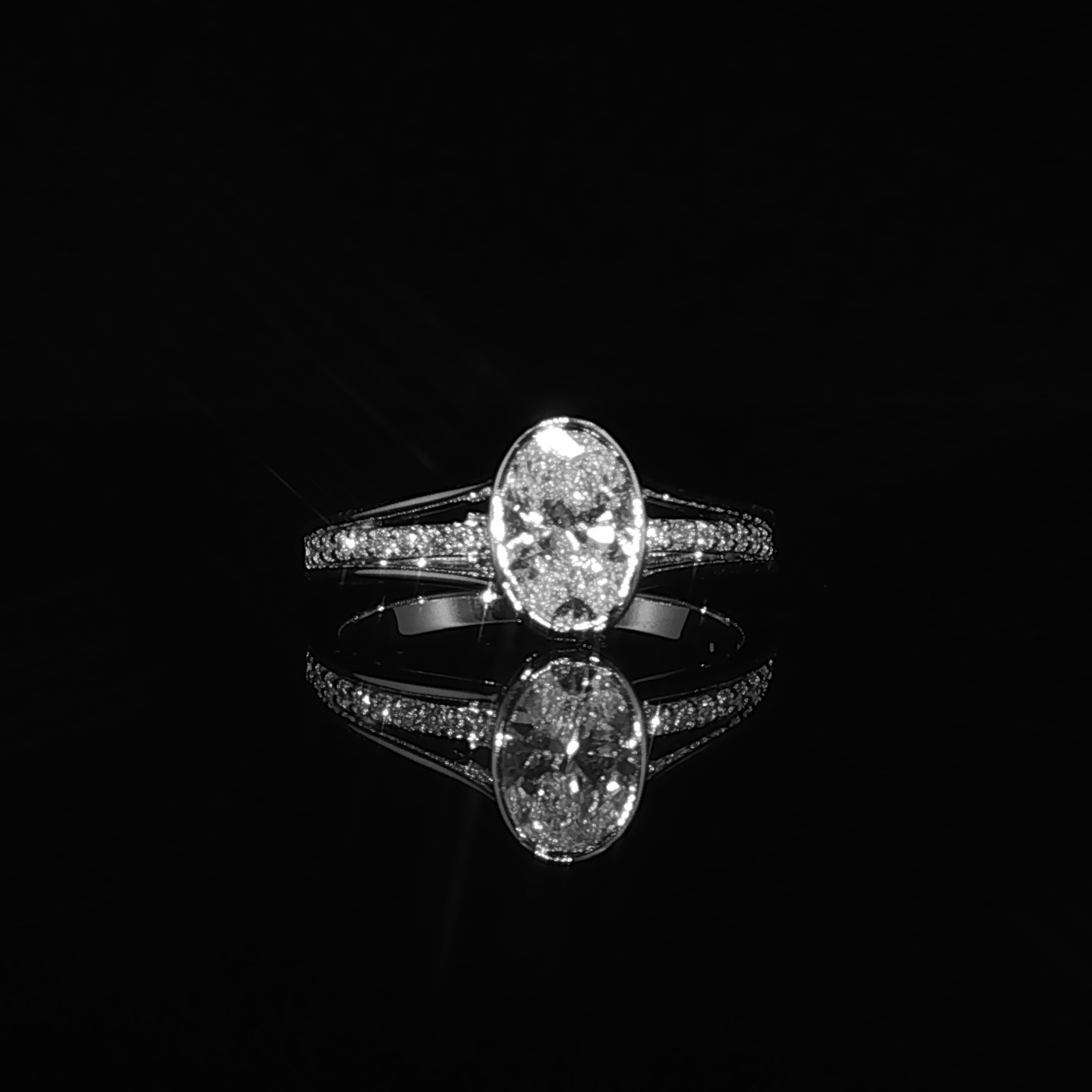 Oval Diamond Engagement Ring – 1.30 CT E VS1 | IRG2208