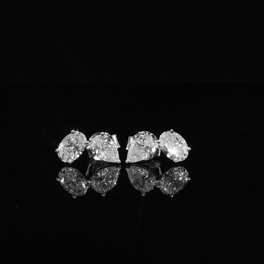 Classic White Gold Diamond Stud Earrings – 1.56 CTW E VS1 | ISE0122Z