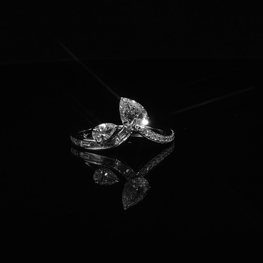 Pear-Shaped Diamond Bypass Ring – 1.04 CTW E VS1 | IRG0094