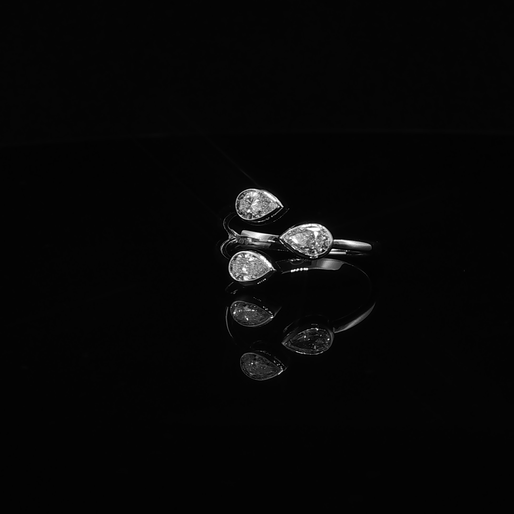White Gold Multi-Stone Diamond Bypass Ring – 0.67 CTW E VS1 | IRG2986