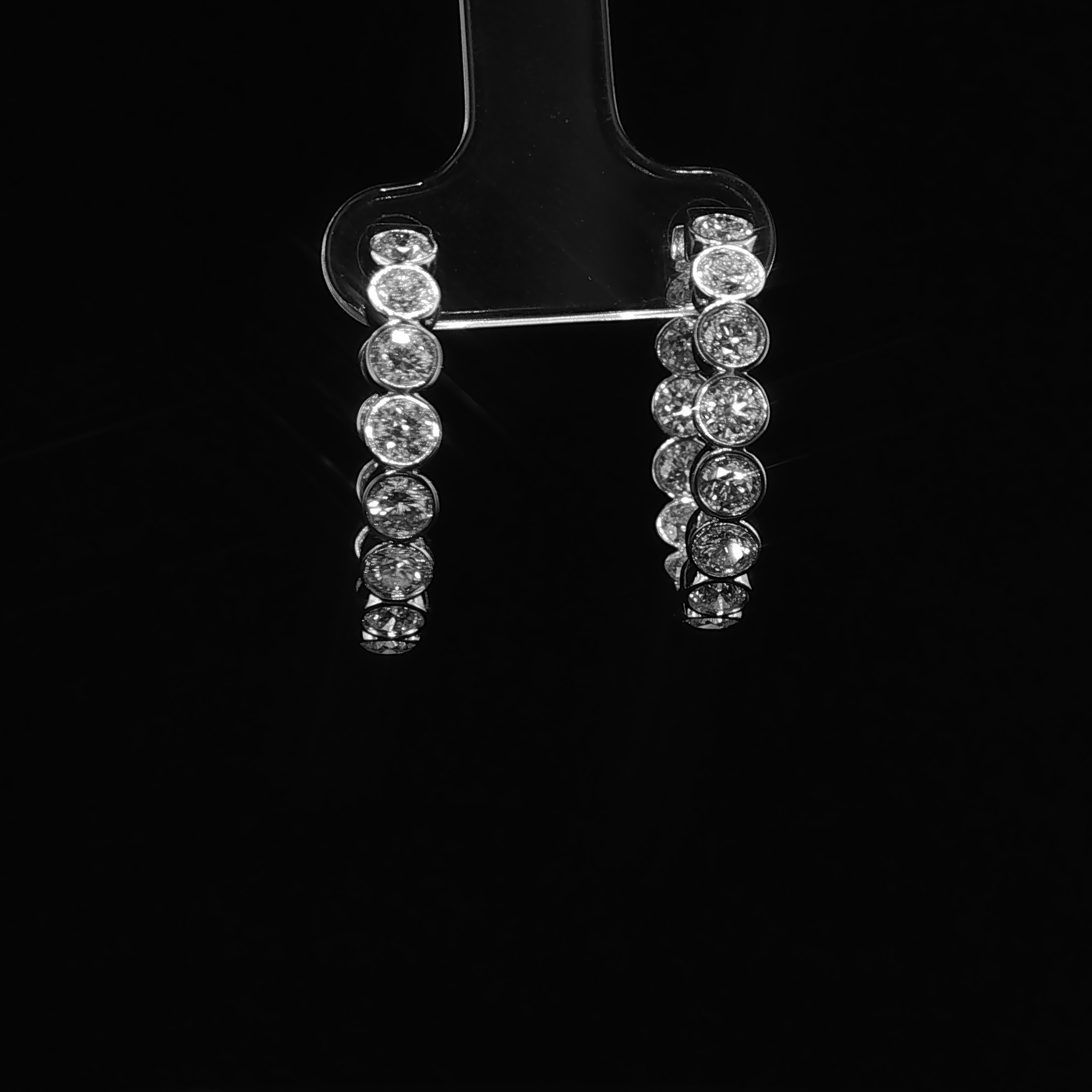 Scalloped Diamond Hoop Earrings – 3.24 CTW E VS1 | IER2446