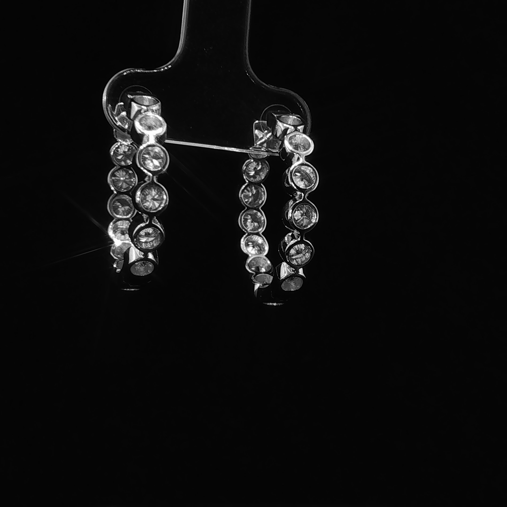 Scalloped Diamond Hoop Earrings – 3.24 CTW E VS1 | IER2446