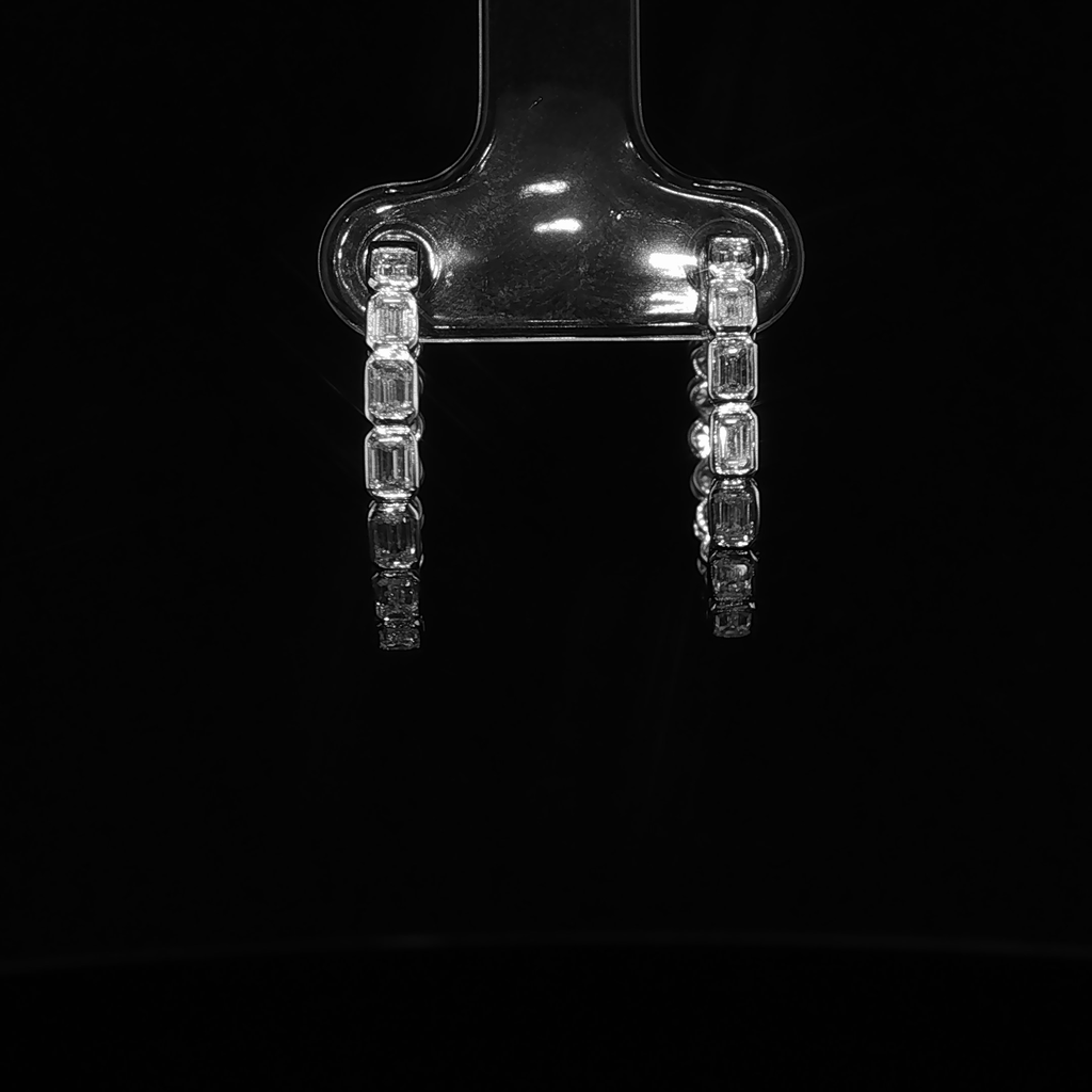 Bezel-Set Diamond Hoop Earrings – 1.63 CTW E VS1 | IER0348