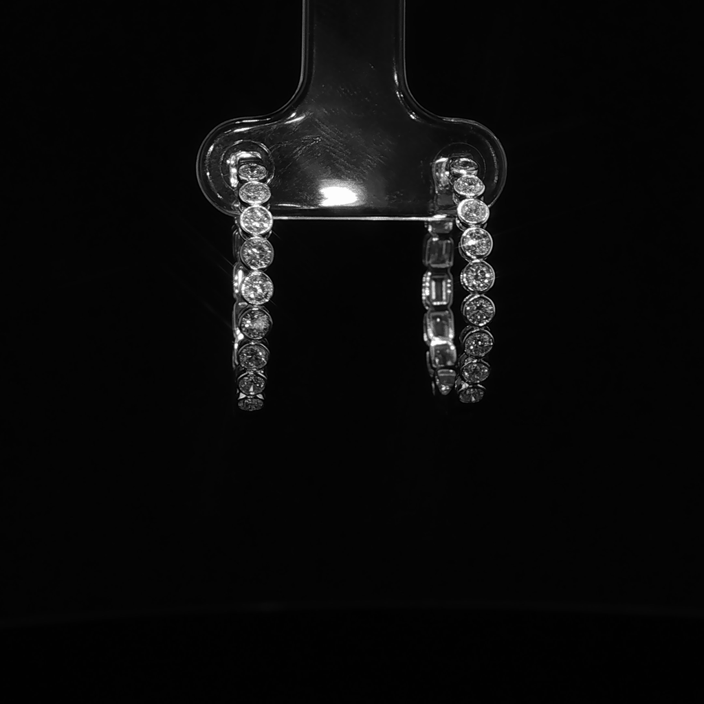 Bezel-Set Diamond Hoop Earrings – 1.63 CTW E VS1 | IER0348
