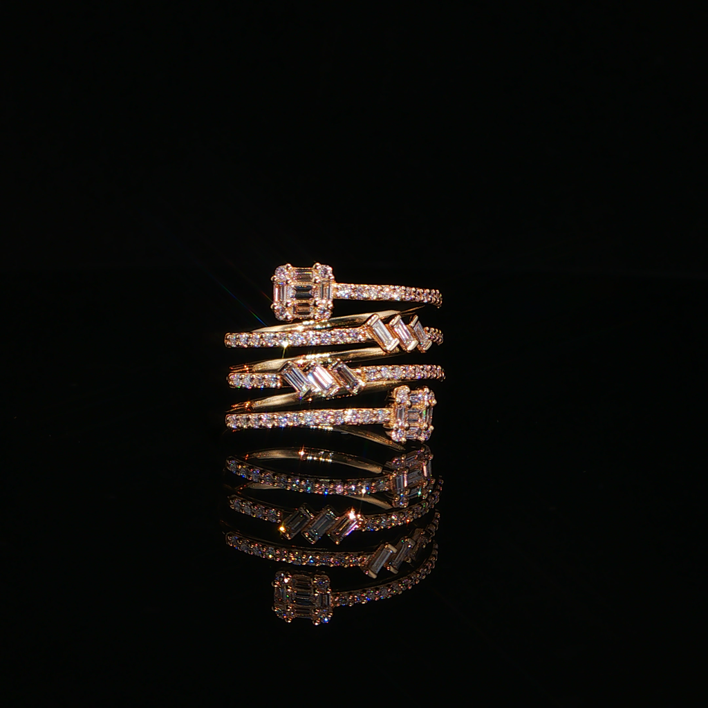 Diamond Multi-Band Spiral Ring 0.66 CTW – IRG0891