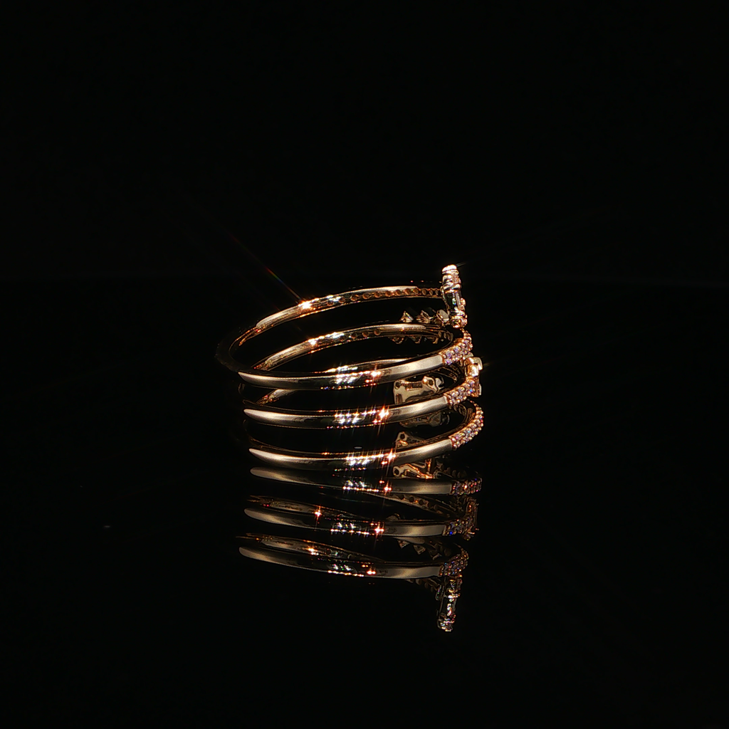 Diamond Multi-Band Spiral Ring 0.66 CTW – IRG0891