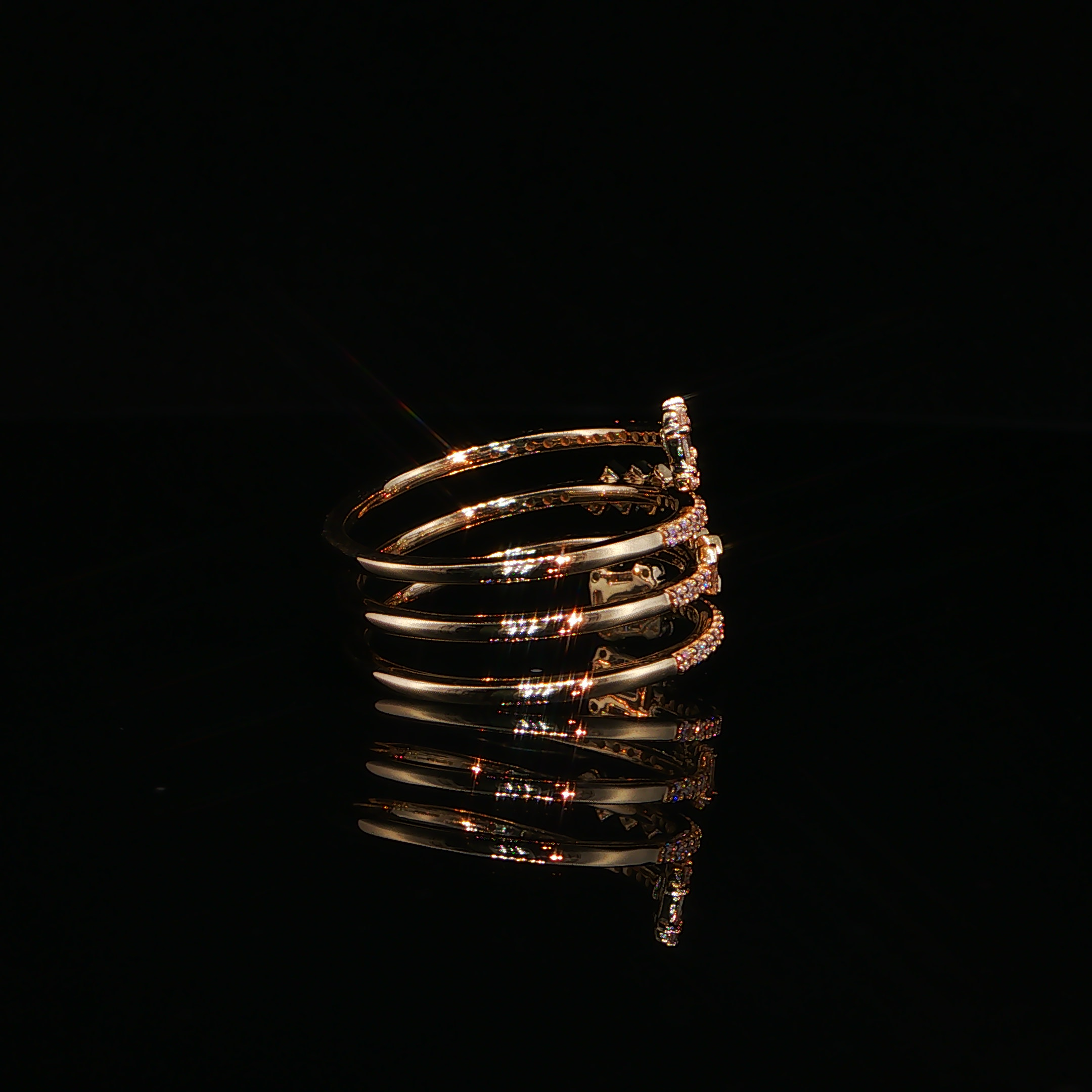 Diamond Multi-Band Spiral Ring 0.66 CTW – IRG0891