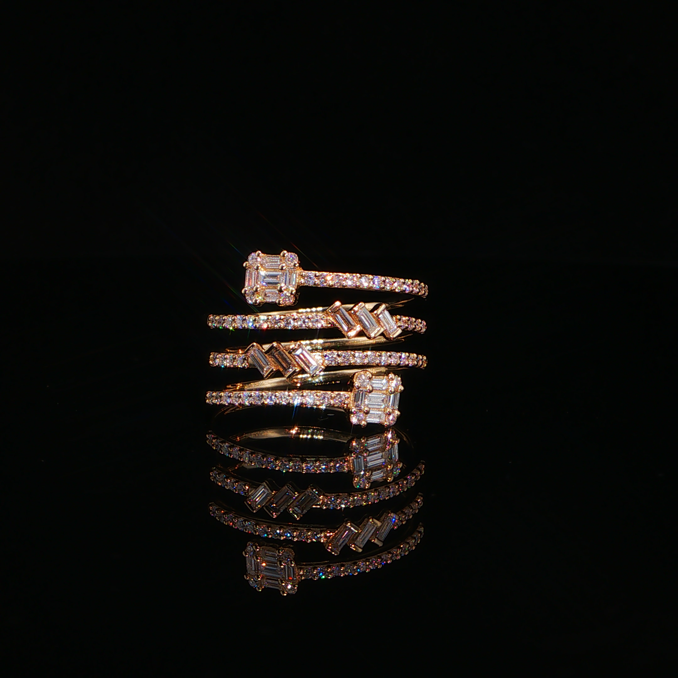 Diamond Multi-Band Spiral Ring 0.66 CTW – IRG0891