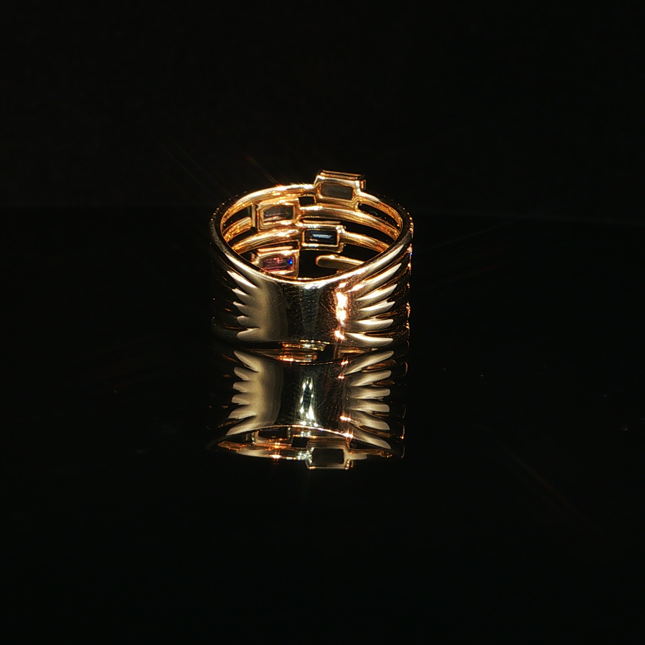 Rose Gold Multi-Band Stackable Ring with Ruby Accents – 0.78 CTW Diamond & 1.76 CTW Ruby | IRG0781