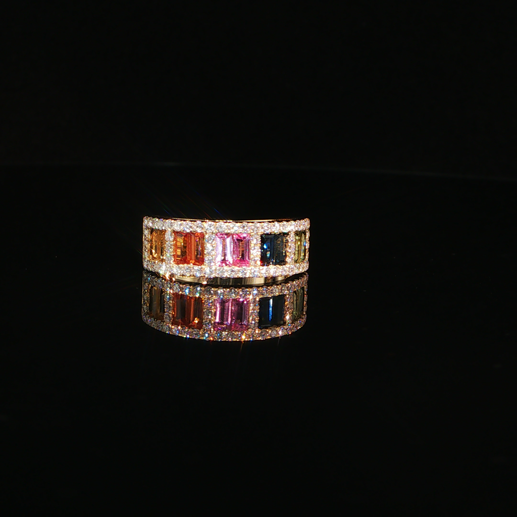 Emerald and Diamond Accent Band Ring 1.90 CTW – IRG0773