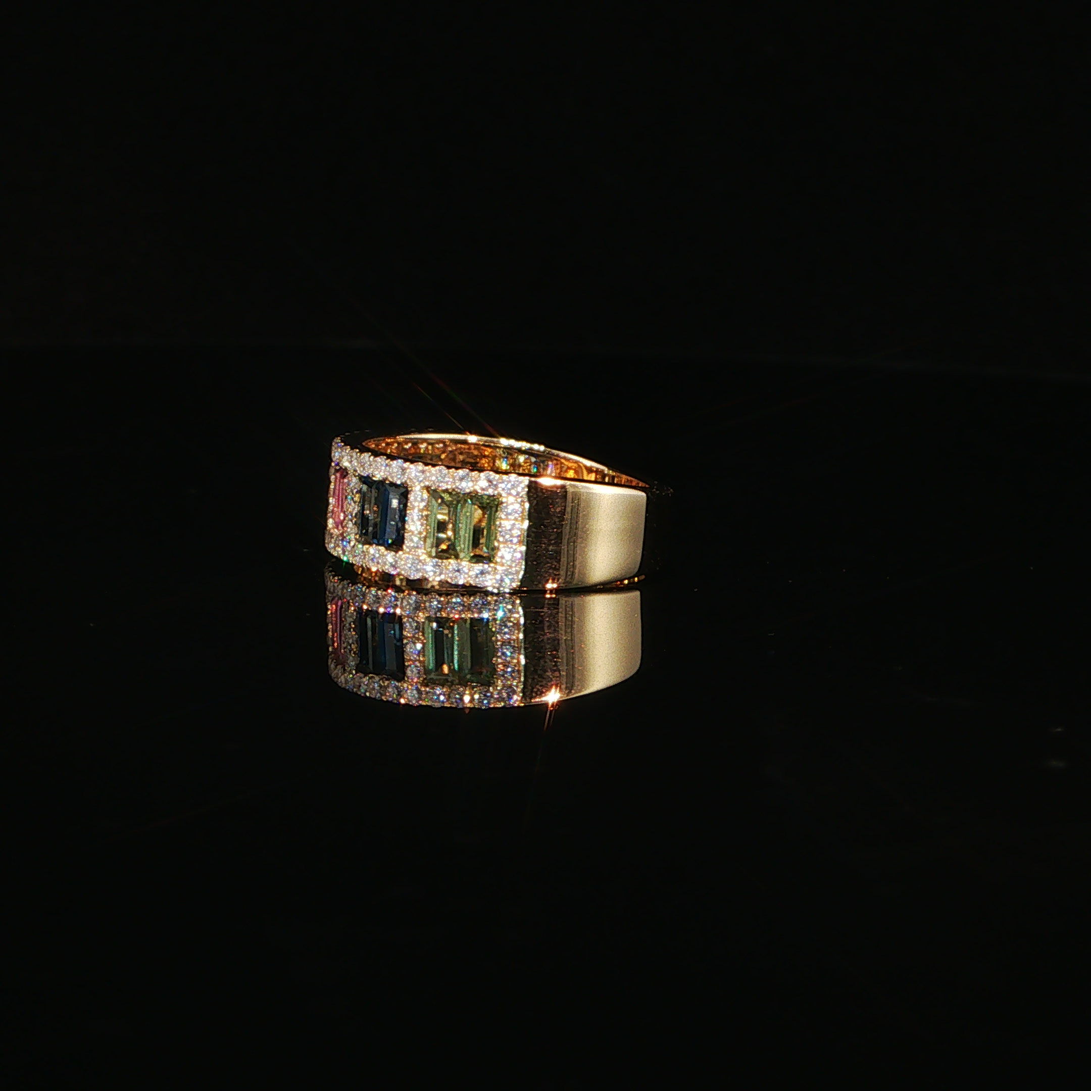 Emerald and Diamond Accent Band Ring 1.90 CTW – IRG0773