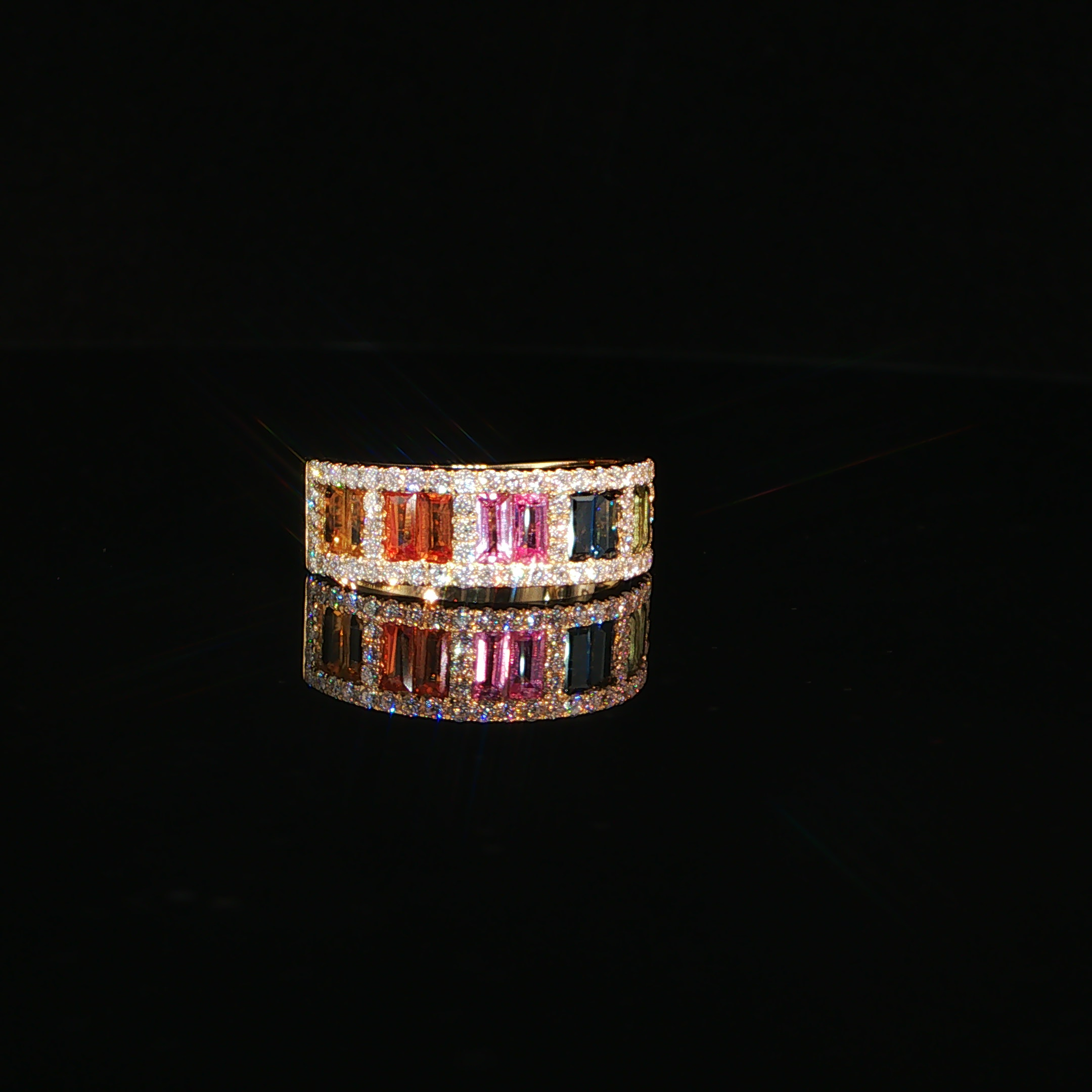 Emerald and Diamond Accent Band Ring 1.90 CTW – IRG0773