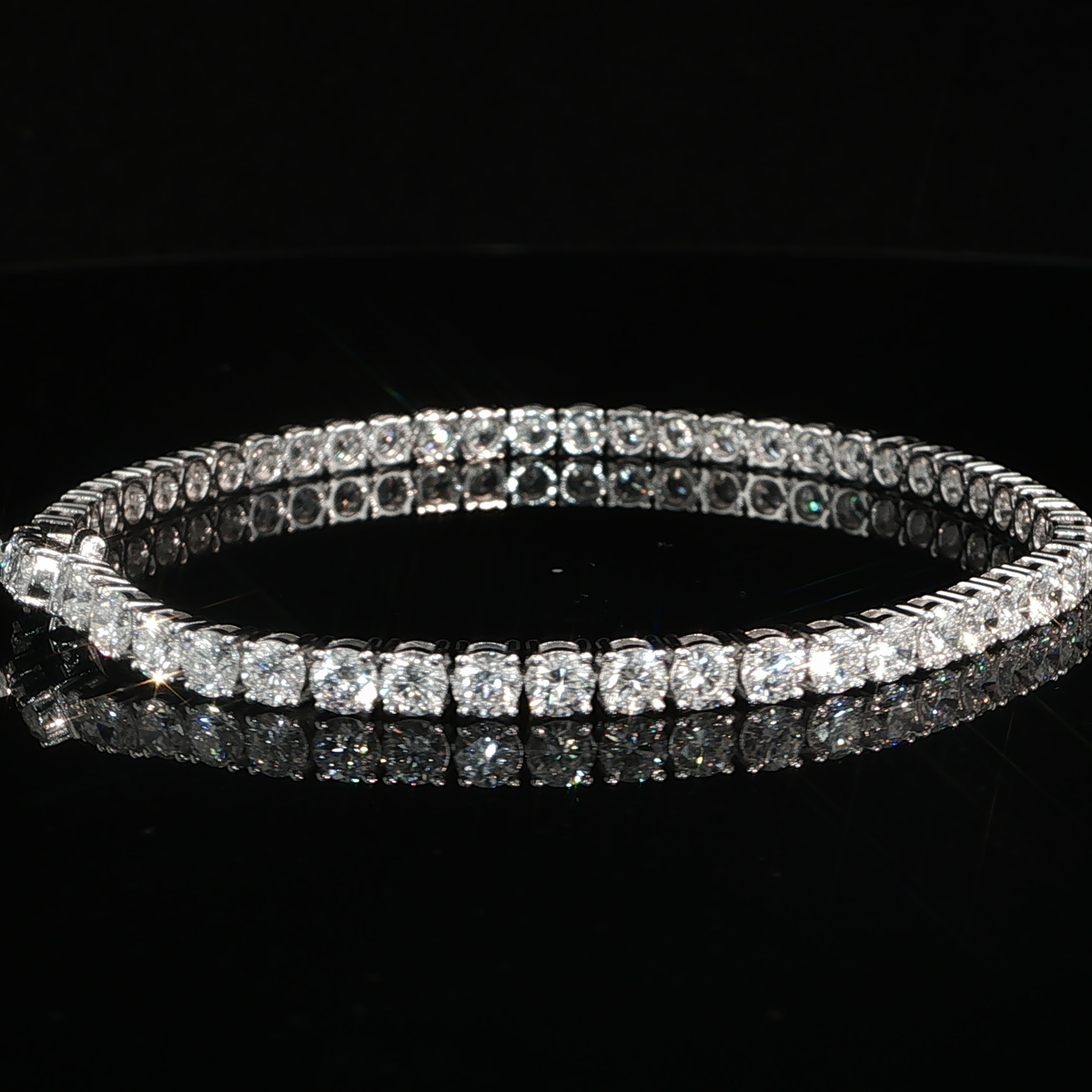 7 CTW IGI Certified Lab-Grown Diamond Tennis Bracelet | 14K White Gold