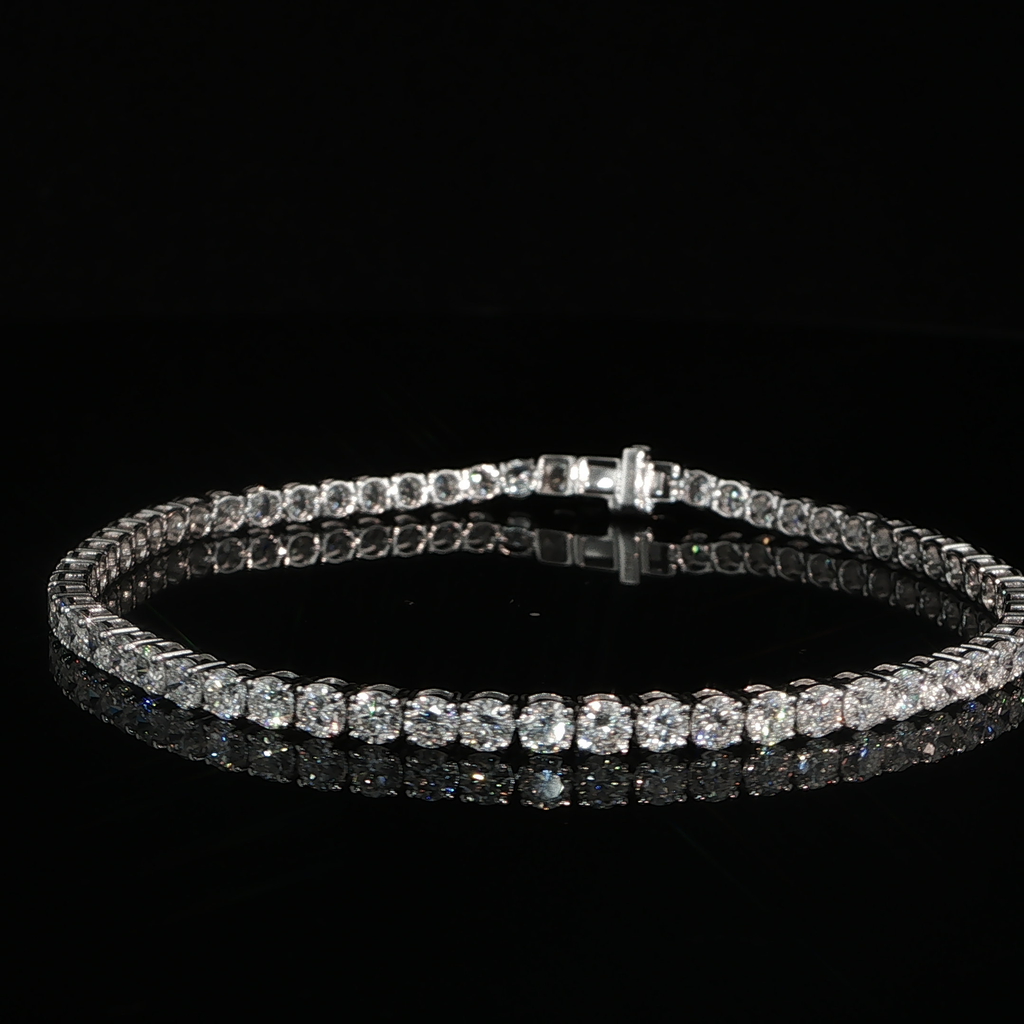 5 CTW IGI Certified Lab-Grown Diamond Tennis Bracelet | 14K White Gold