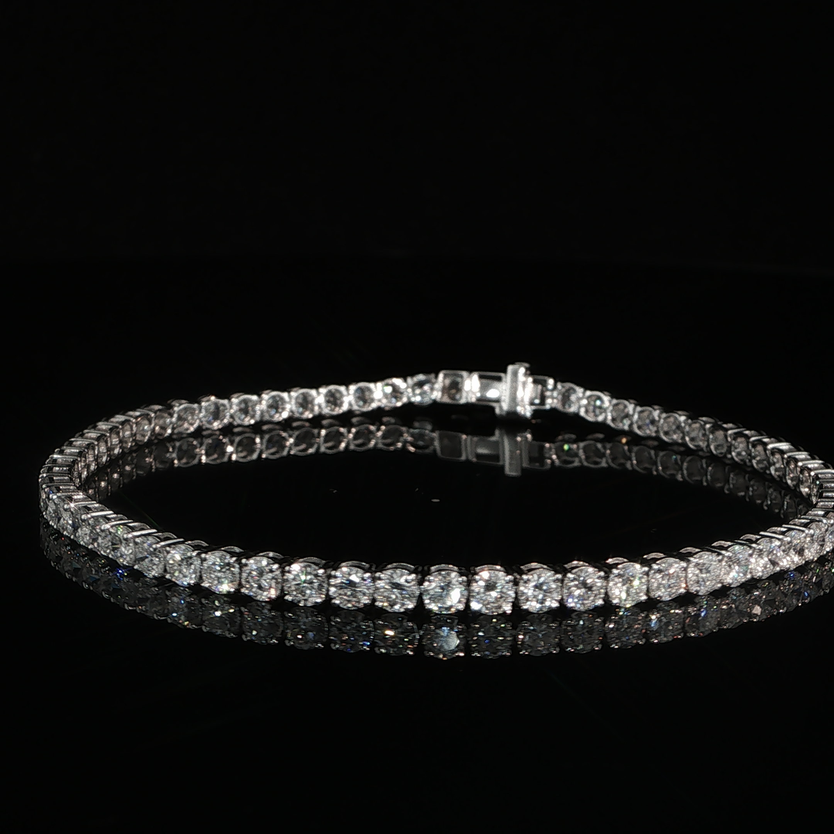 5 CTW IGI Certified Lab-Grown Diamond Tennis Bracelet | 14K White Gold