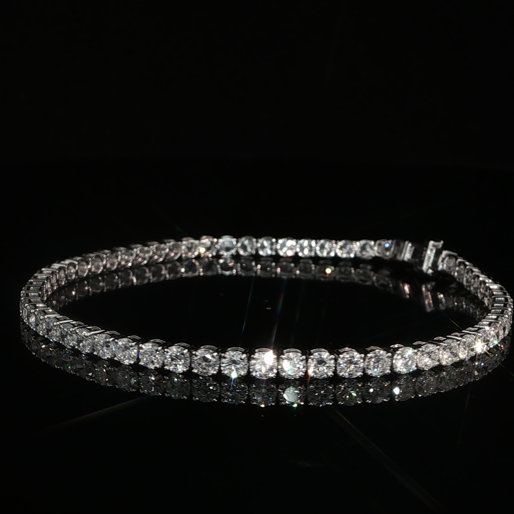 5 CTW IGI Certified Lab-Grown Diamond Tennis Bracelet | 14K White Gold