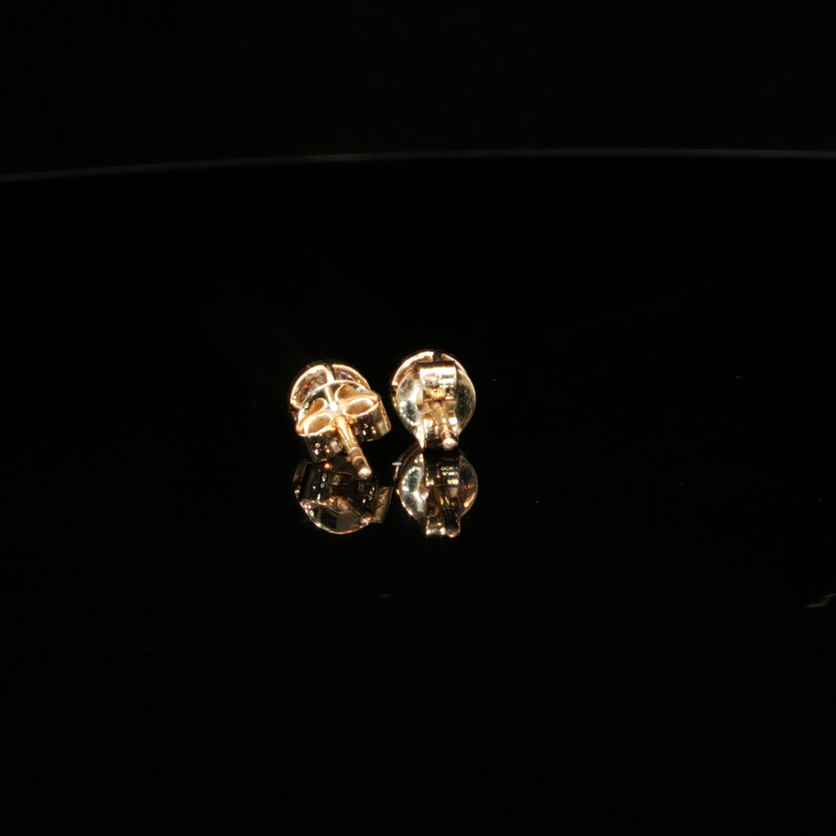 0.87 CTW Round Brilliant Cut Lab-Grown Diamond Bezel Stud Earrings in 14K Yellow Gold