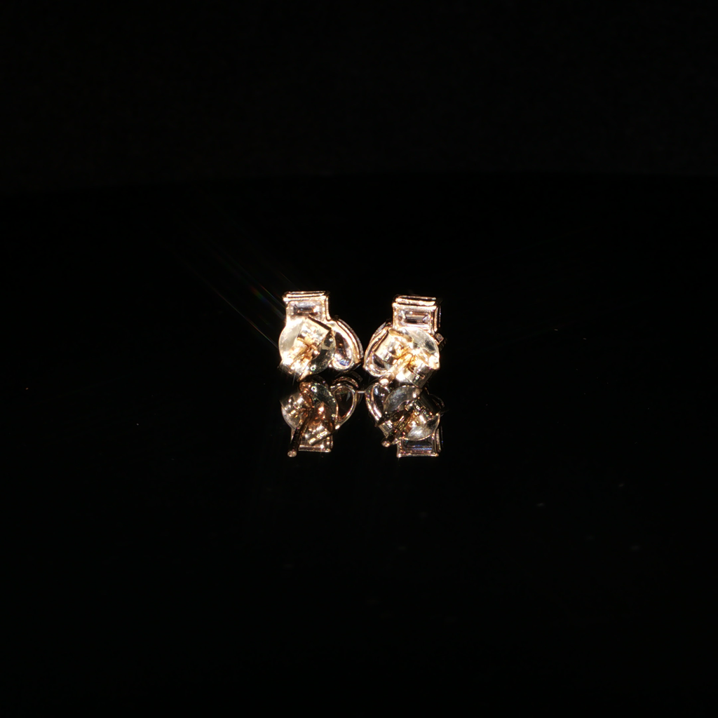 1.32 CTW Multi-Shape Lab-Grown Diamond Cluster Stud Earrings in 14K Yellow Gold