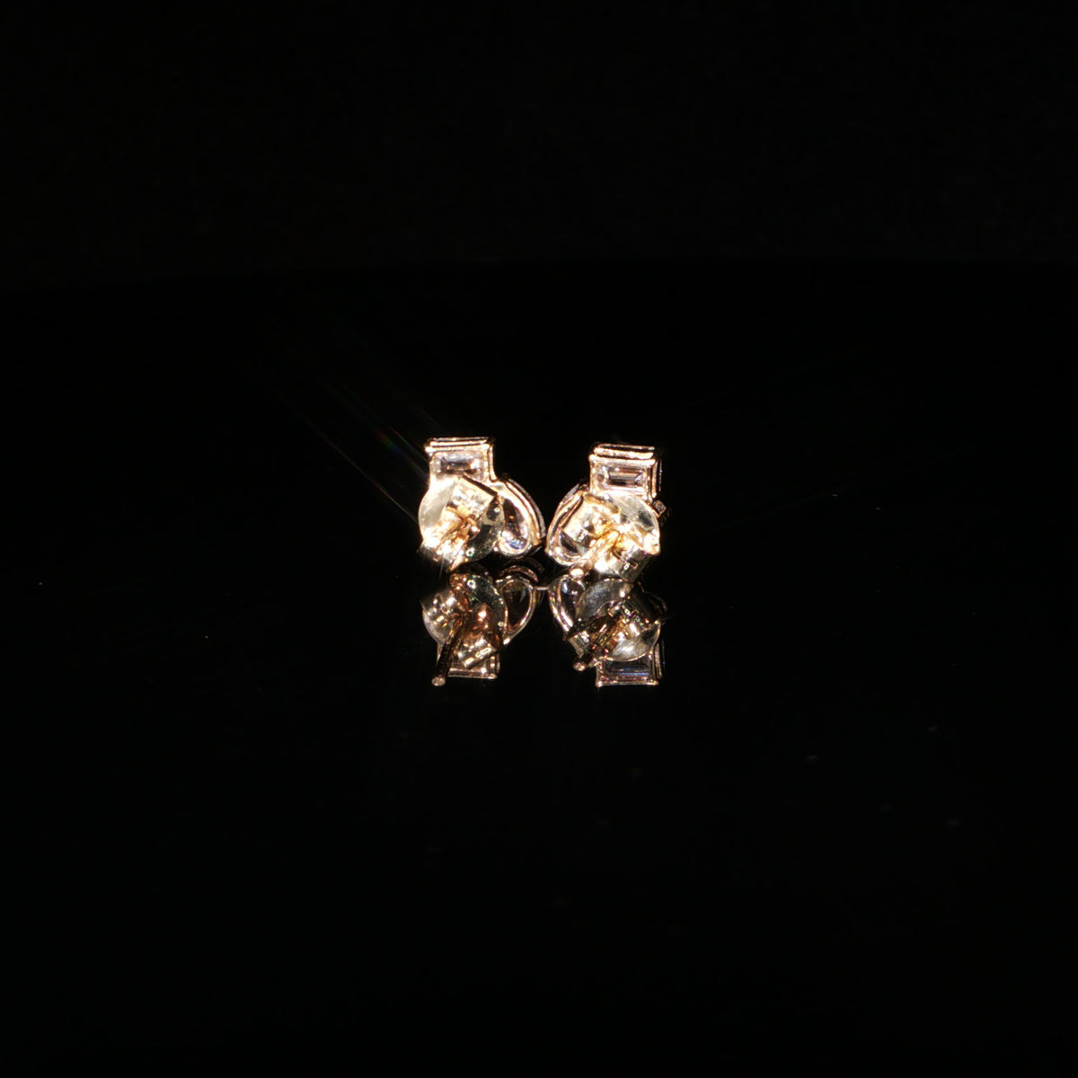 1.32 CTW Multi-Shape Lab-Grown Diamond Cluster Stud Earrings in 14K Yellow Gold