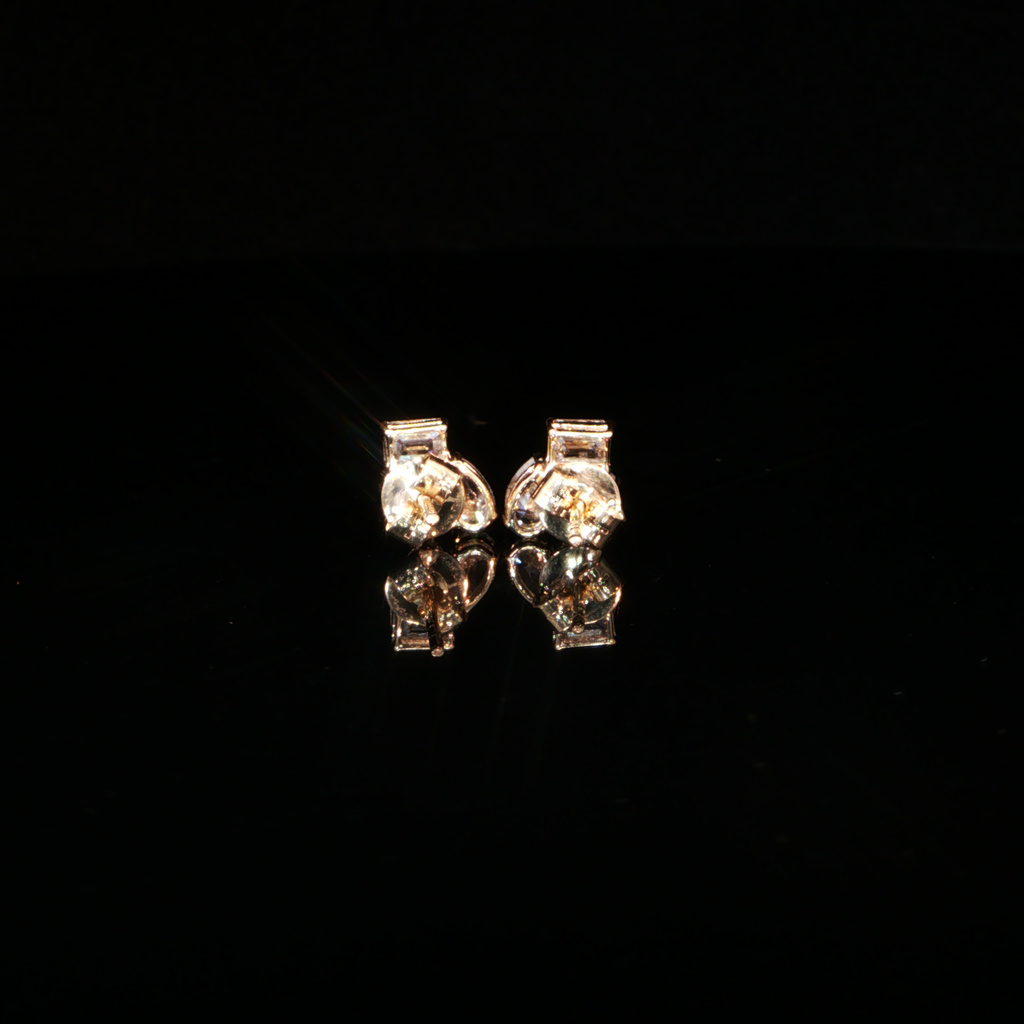1.32 CTW Multi-Shape Lab-Grown Diamond Cluster Stud Earrings in 14K Yellow Gold