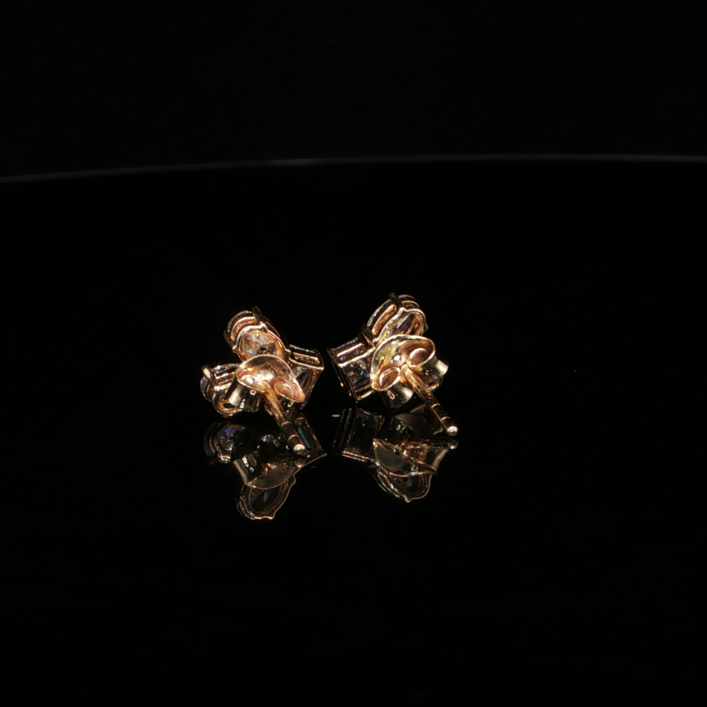 1.31 CTW Multi-Shape Lab-Grown Diamond Cluster Stud Earrings in 14K Yellow Gold