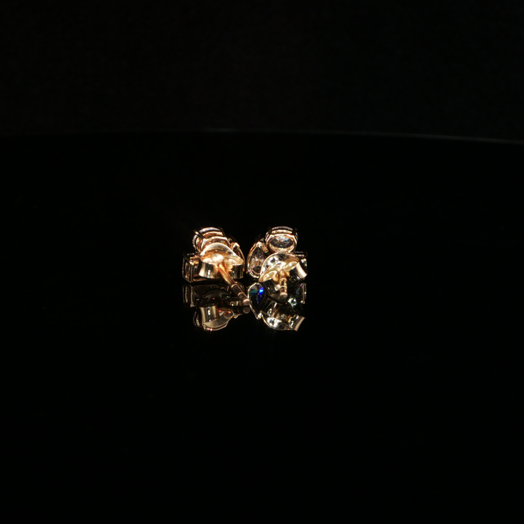 1.11 CTW Multi-Shape Lab-Grown Diamond Cluster Stud Earrings in 14K Yellow Gold