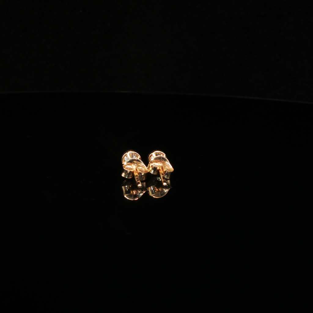 0.47 CTW Round Brilliant Cut Lab-Grown Diamond Bezel Stud Earrings in 14K Yellow Gold