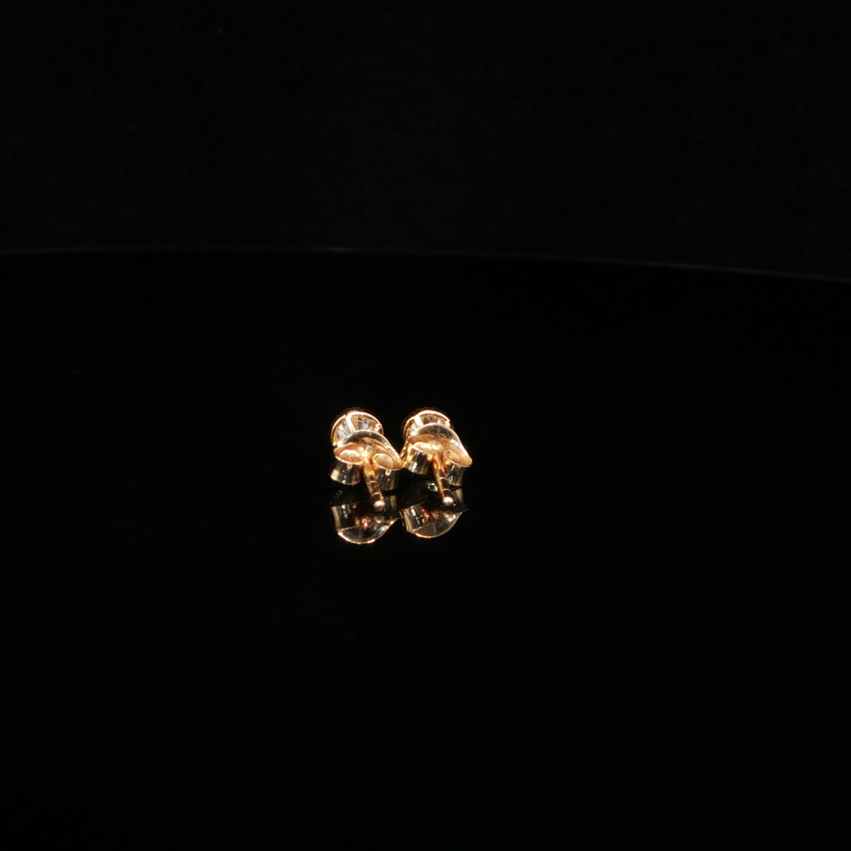 0.47 CTW Round Brilliant Cut Lab-Grown Diamond Bezel Stud Earrings in 14K Yellow Gold
