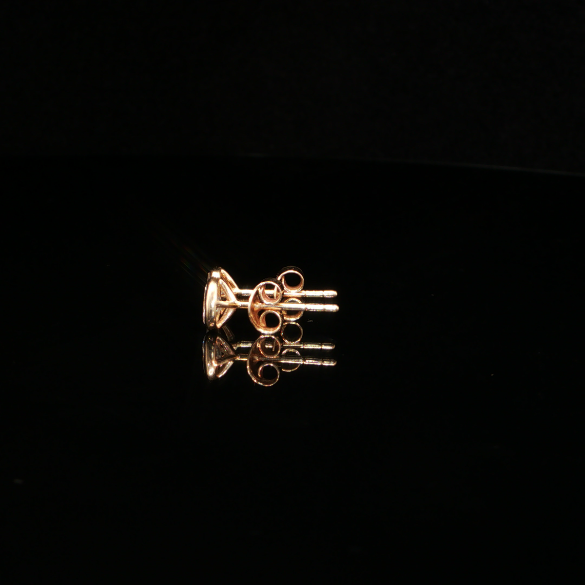 0.495 CTW Oval Cut Lab-Grown Diamond Stud Earrings in 14K Yellow Gold