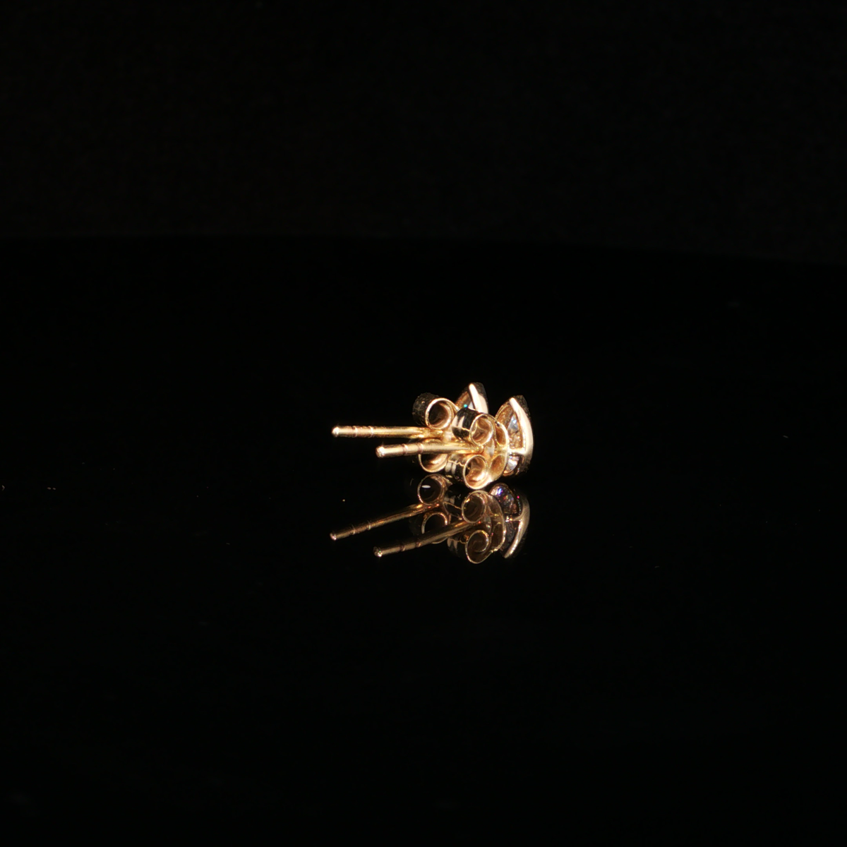 0.50 CTW Pear Cut Lab-Grown Diamond Stud Earrings in 14K Yellow Gold