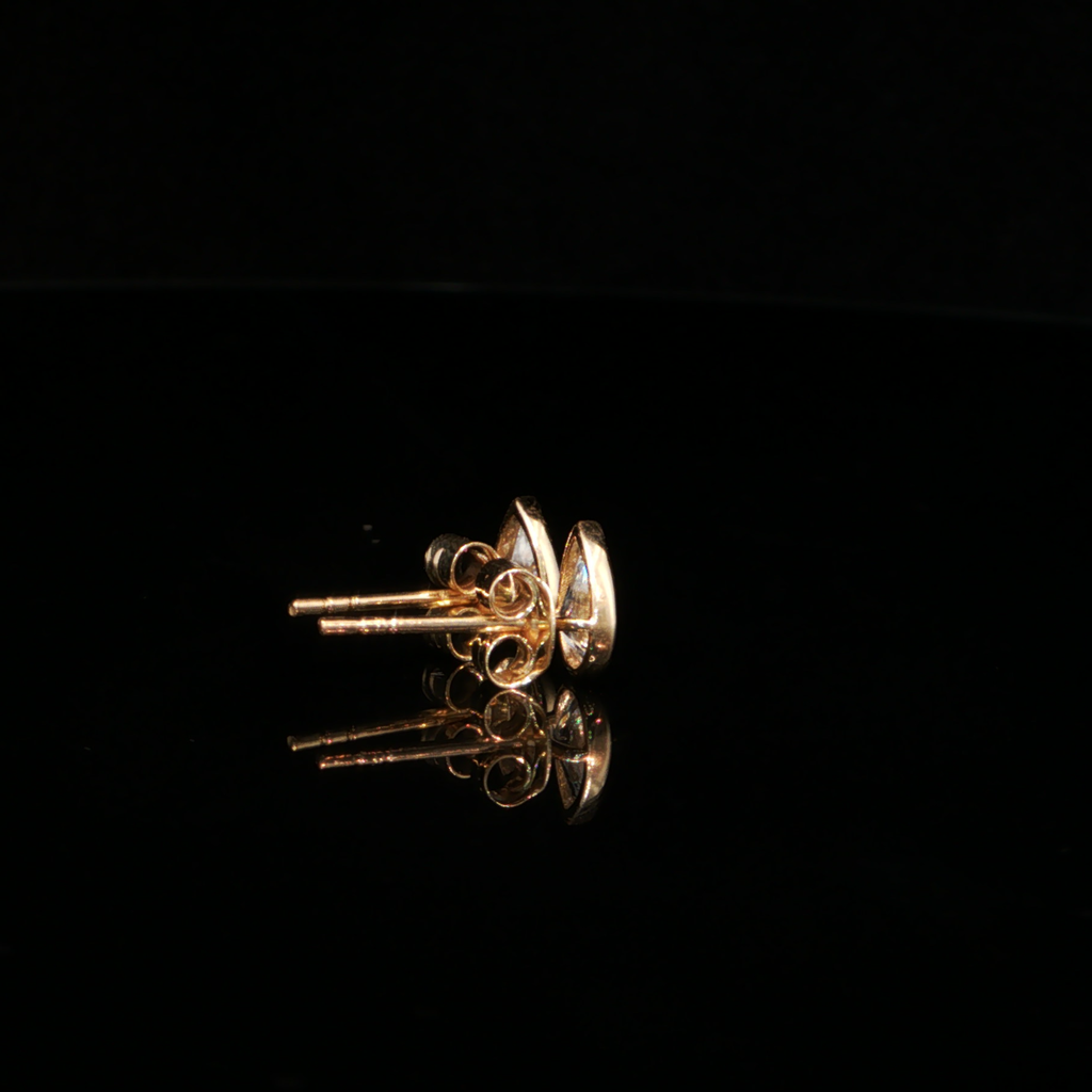 1.00 CTW Pear Cut Lab-Grown Diamond Stud Earrings in 14K Yellow Gold
