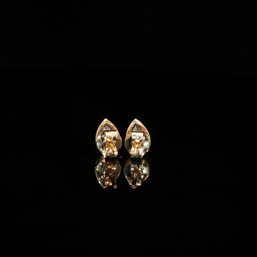 1.00 CTW Pear Cut Lab-Grown Diamond Stud Earrings in 14K Yellow Gold