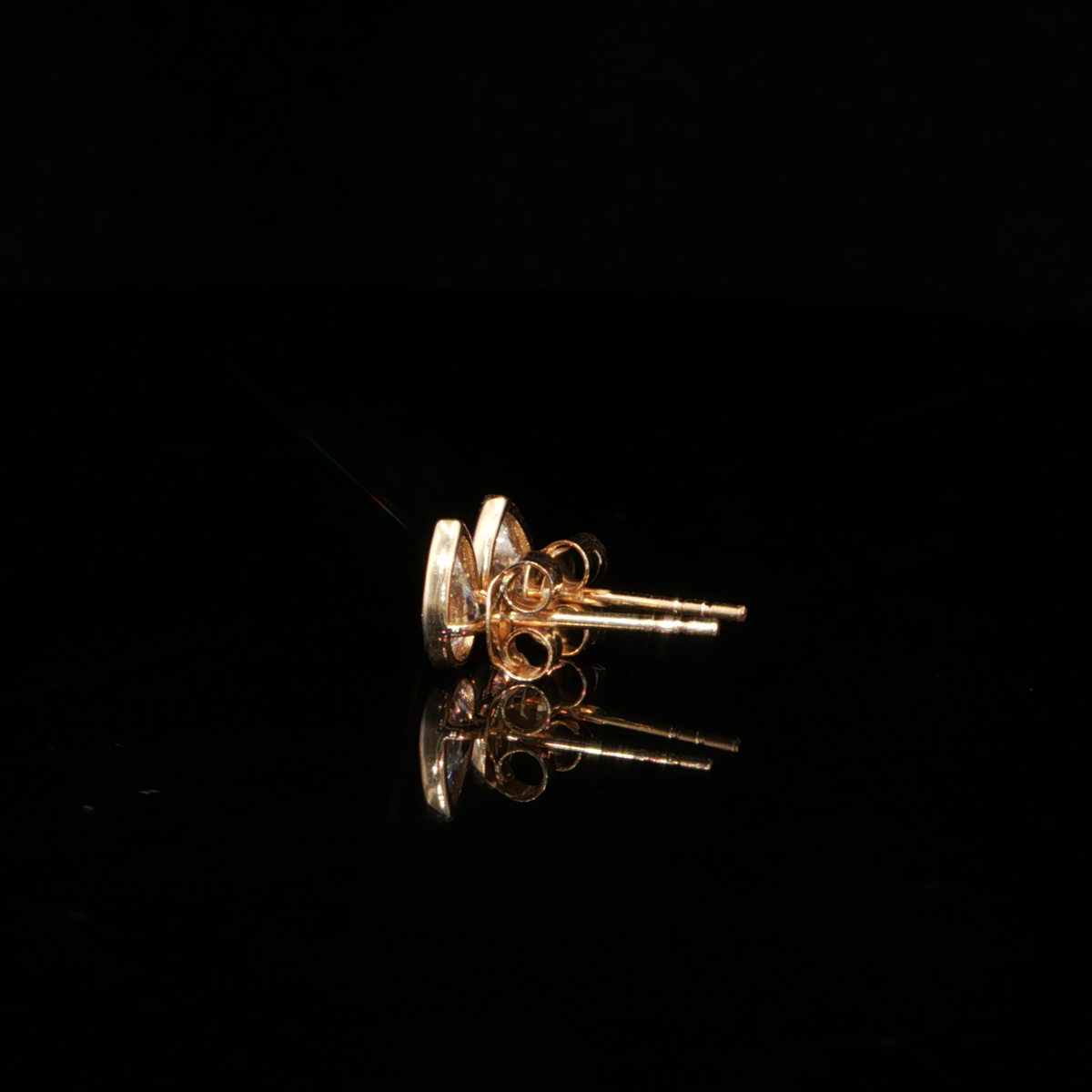1.00 CTW Pear Cut Lab-Grown Diamond Stud Earrings in 14K Yellow Gold