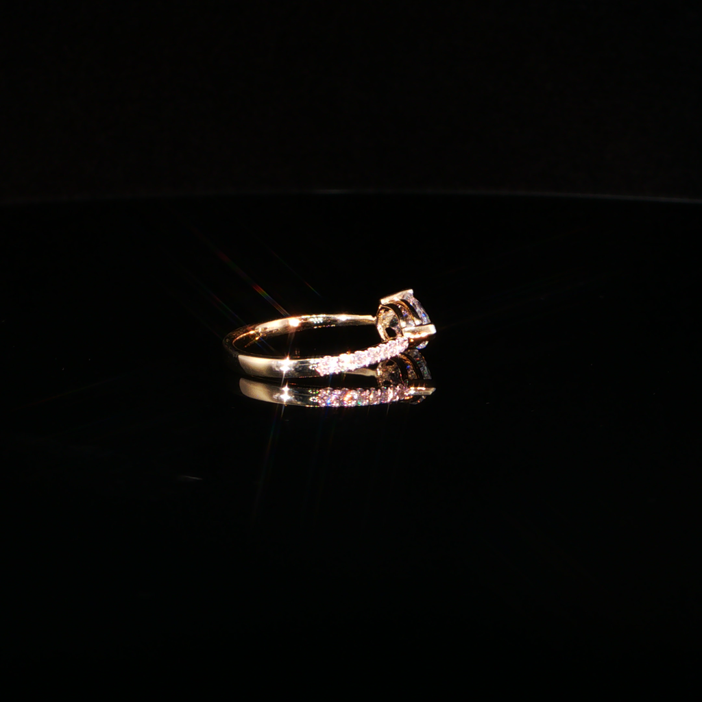 1.15 CTW Pear Cut Lab-Grown Diamond Classic Solitaire Ring in 14K Yellow Gold