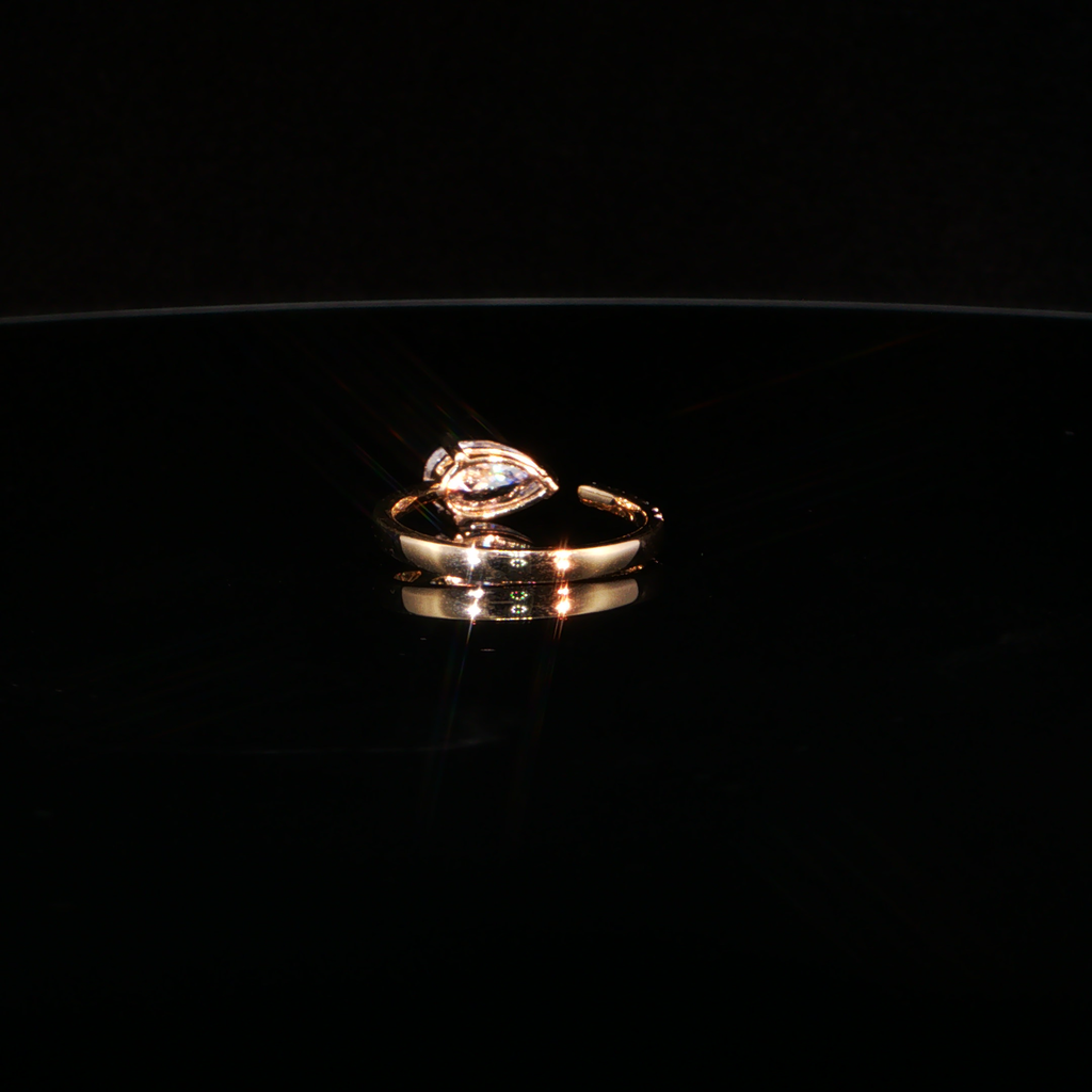 1.15 CTW Pear Cut Lab-Grown Diamond Classic Solitaire Ring in 14K Yellow Gold