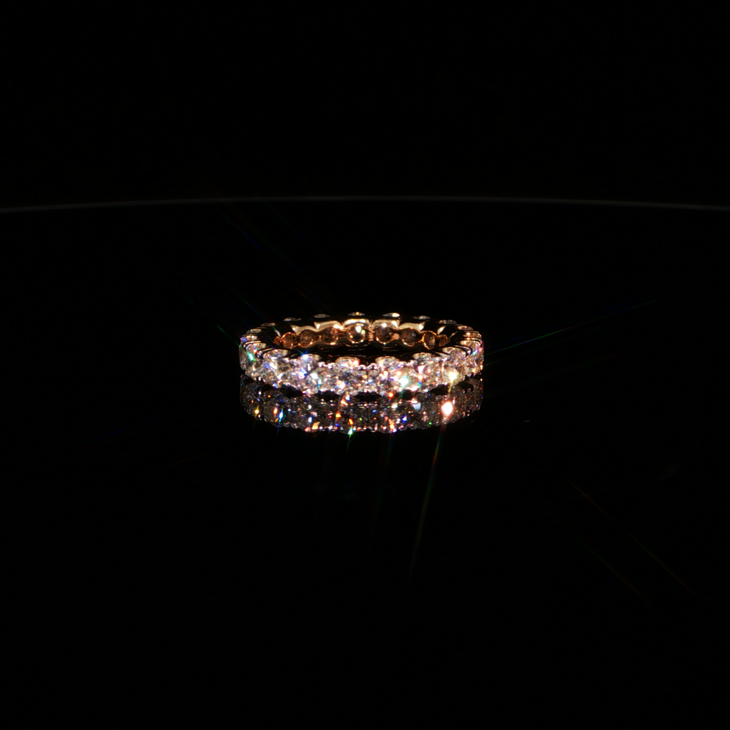 3.33 CTW Round Brilliant Cut Lab-Grown Diamond Eternity Ring in 14K Yellow Gold