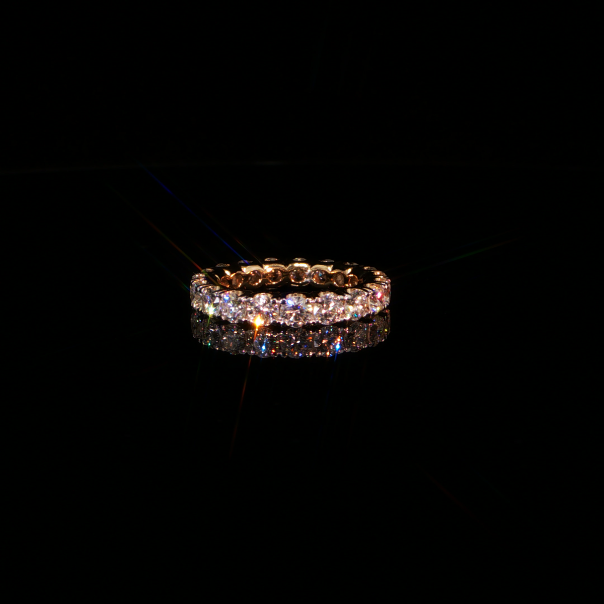 3.33 CTW Round Brilliant Cut Lab-Grown Diamond Eternity Ring in 14K Yellow Gold