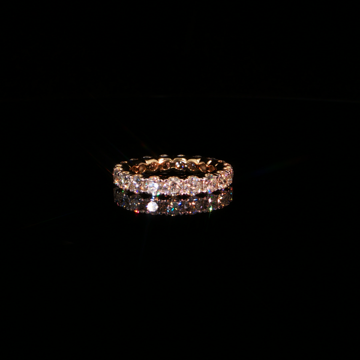 3.33 CTW Round Brilliant Cut Lab-Grown Diamond Eternity Ring in 14K Yellow Gold