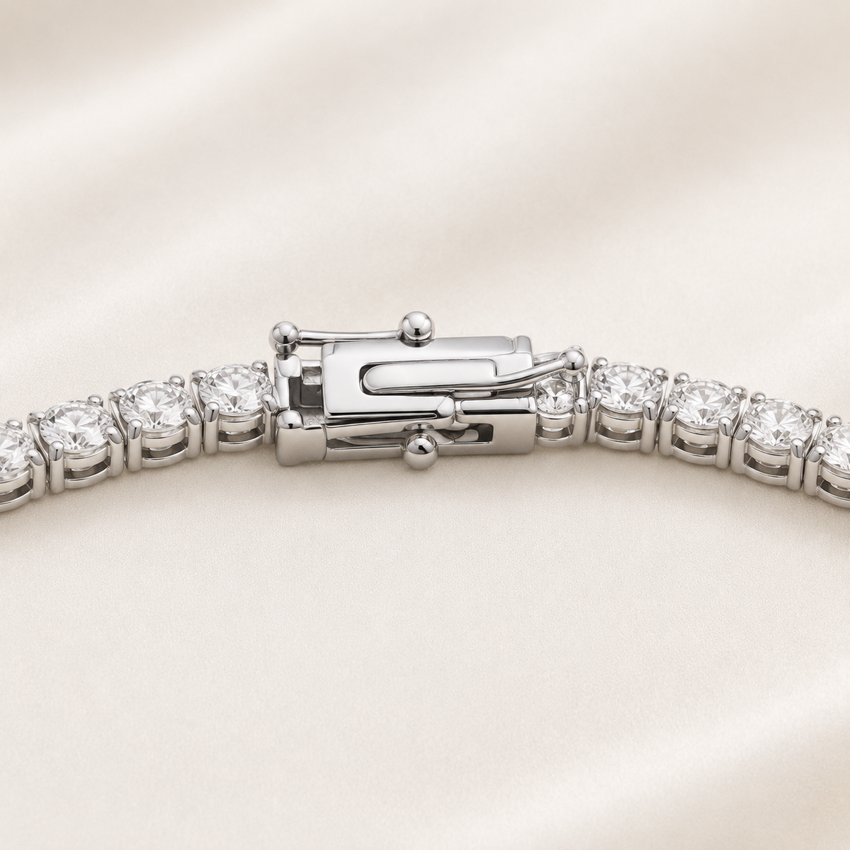 Round Cut Lab-Grown Diamond Tennis Necklace | IGI Certified | 14K & 18K Gold, Platinum