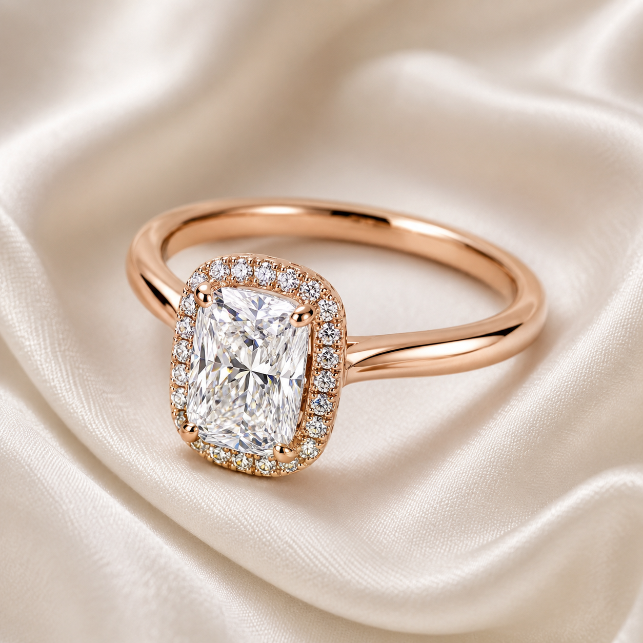 Halo Radiant Engagement Ring