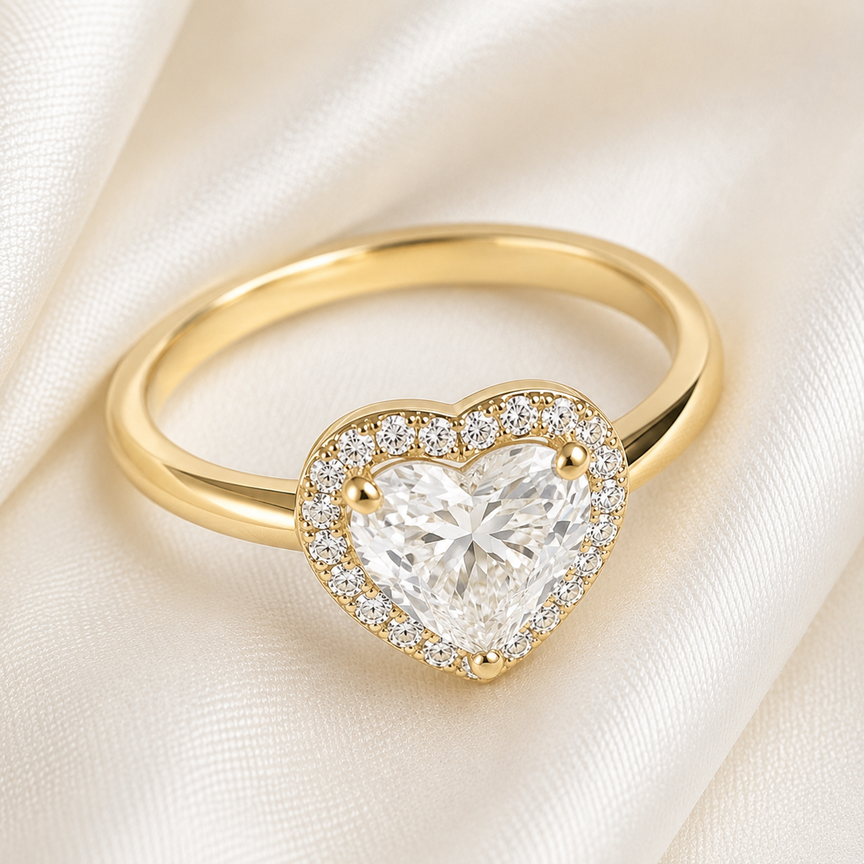 Halo Heart Engagement Ring