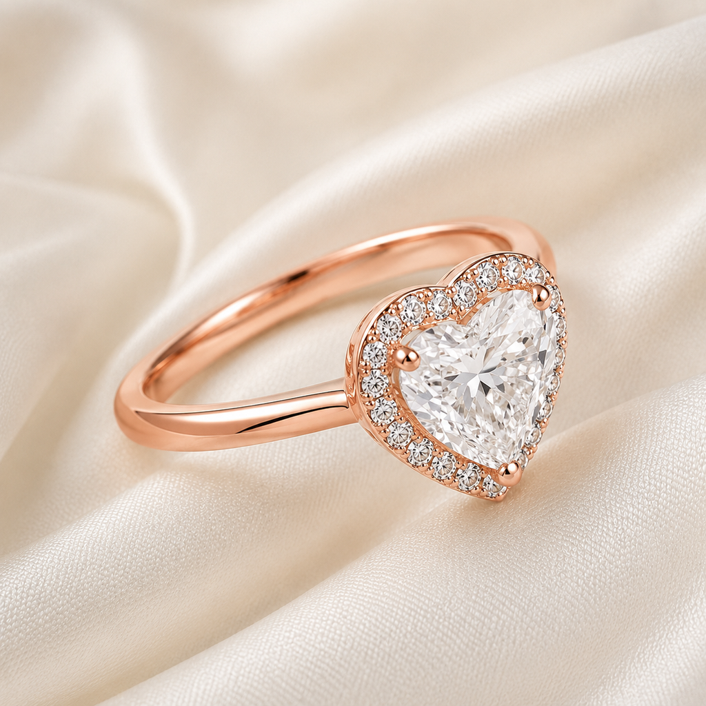 Halo Heart Engagement Ring