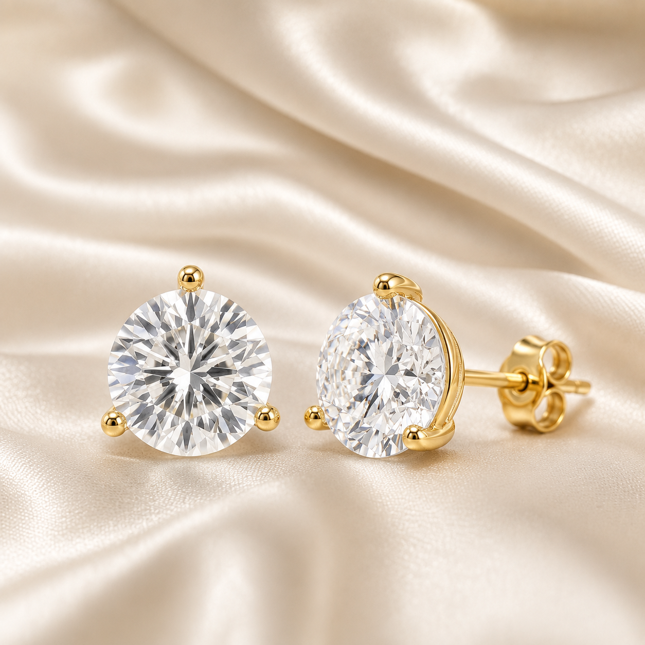 IGI Certified 4.04 CTW E VVS2 Lab-Grown Diamond Stud Earrings
