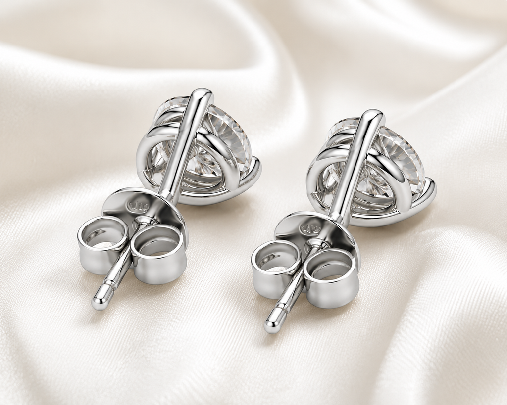 Round Cut 3-Prong Martini Diamond Stud Earrings | IGI Certified Lab-Grown | 14K & 18K Gold, Platinum