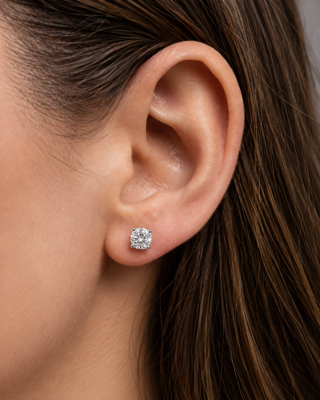 Cushion Cut 4-Prong Martini Diamond Stud Earrings | IGI Certified Lab-Grown | 14K & 18K Gold, Platinum