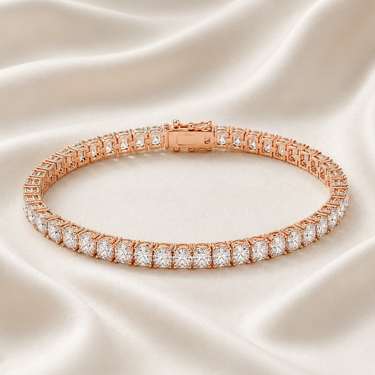 Radiant Cut Lab-Grown Diamond Tennis Bracelet | IGI Certified | 3–10 CTW | 14K & 18K Gold