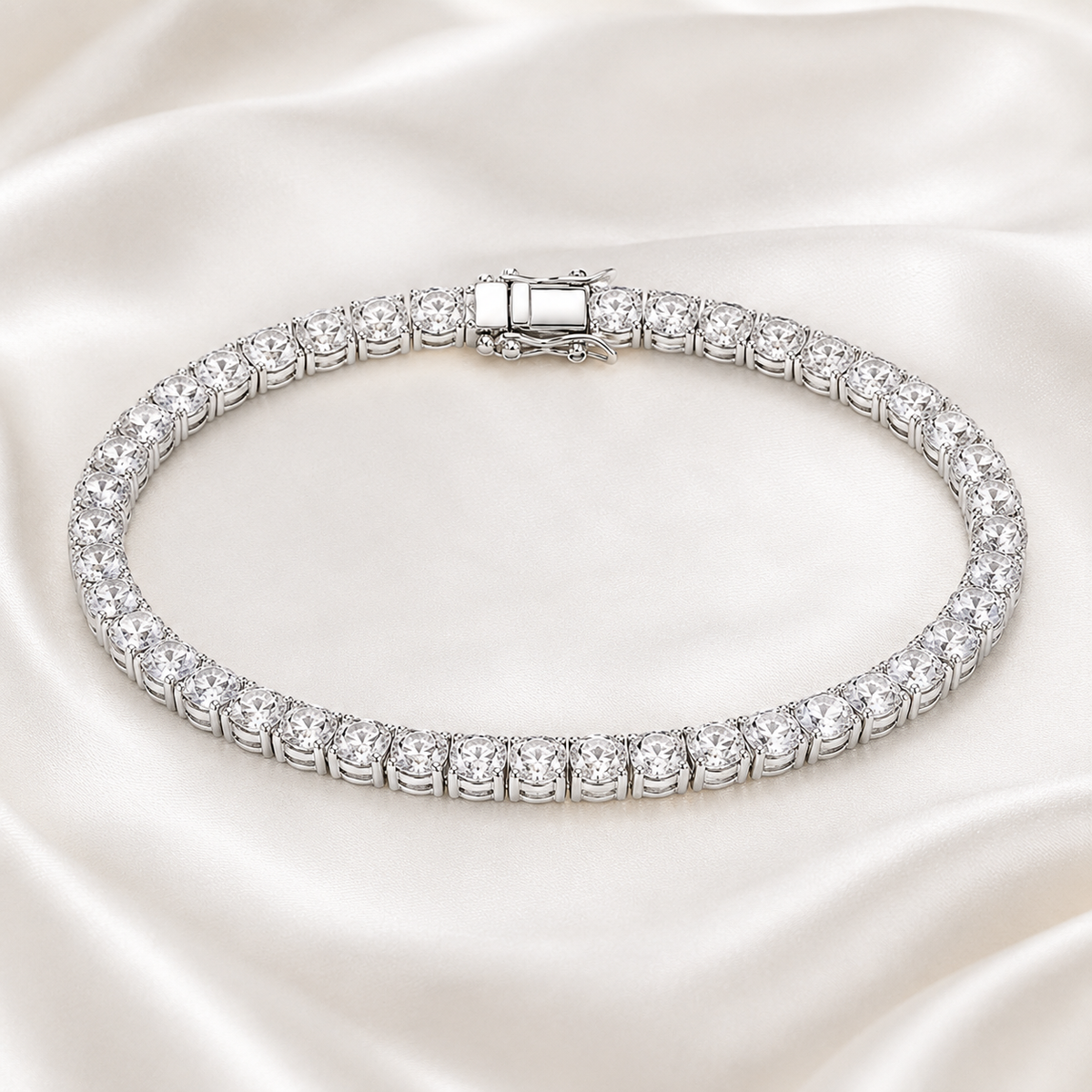 Cushion Cut Lab-Grown Diamond Tennis Bracelet | IGI Certified | 3–10 CTW | 14K & 18K Gold