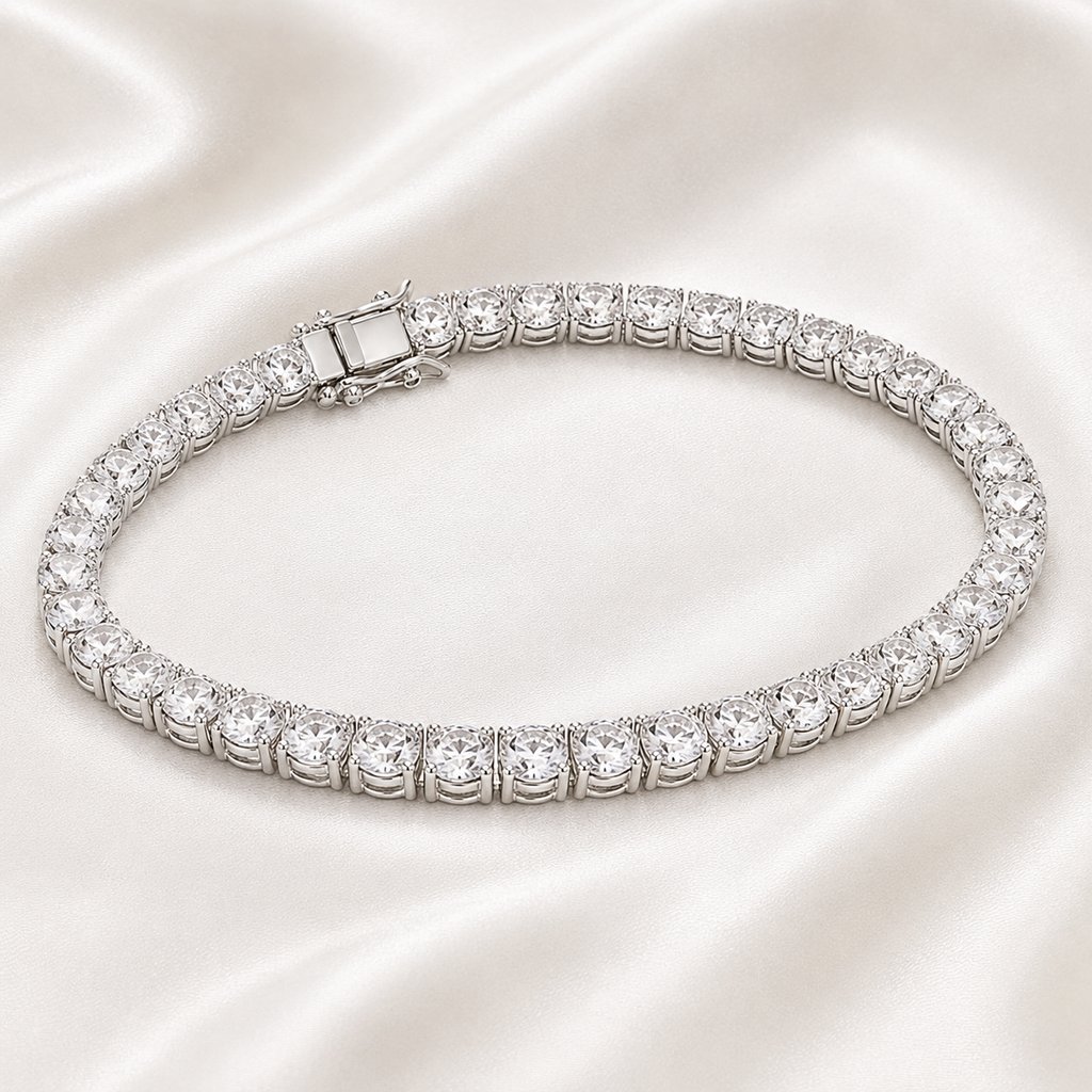 Cushion Cut Lab-Grown Diamond Tennis Bracelet | IGI Certified | 3–10 CTW | 14K & 18K Gold