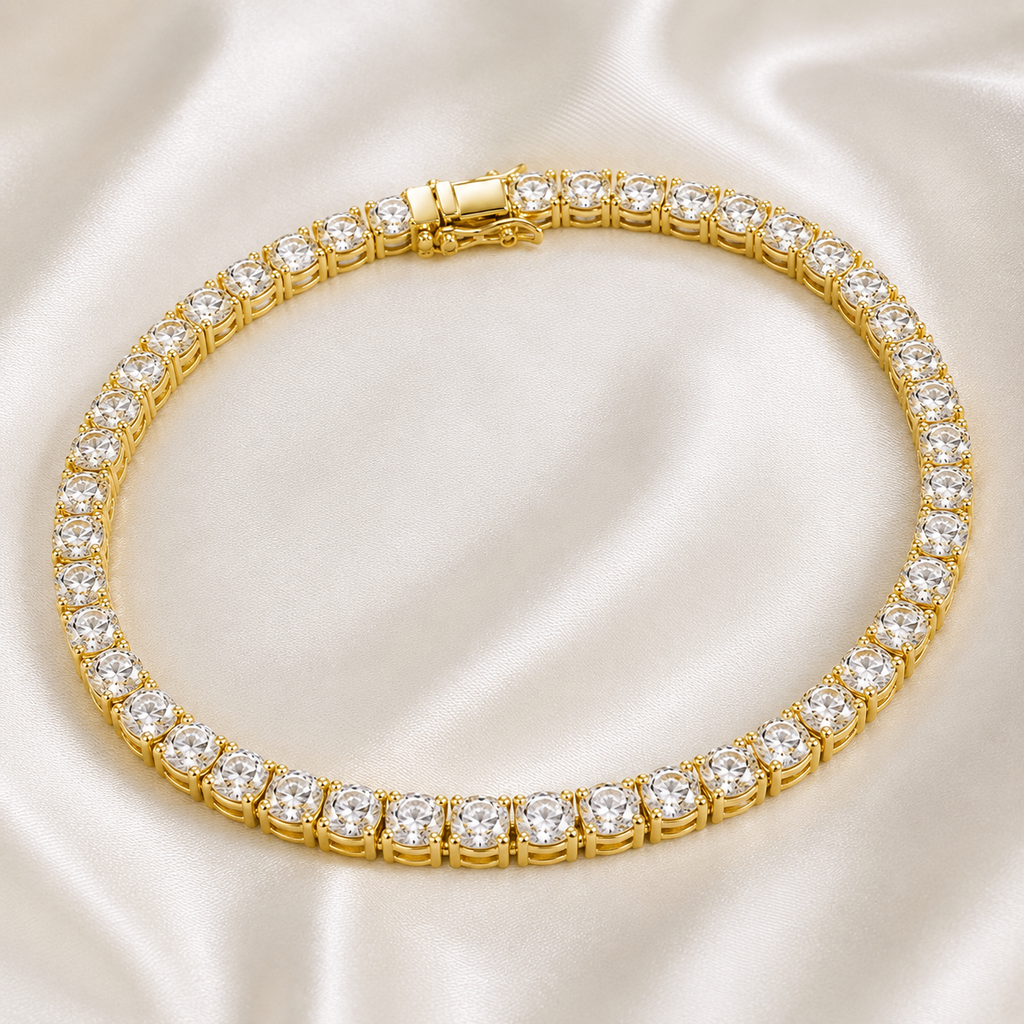 Cushion Cut Lab-Grown Diamond Tennis Bracelet | IGI Certified | 3–10 CTW | 14K & 18K Gold