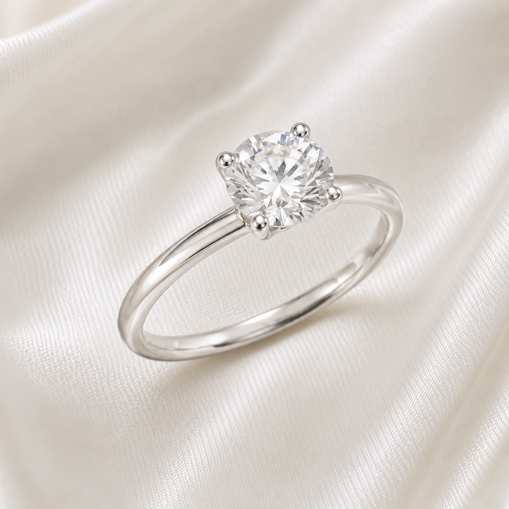 Solitaire Round Brilliant Engagement Ring
